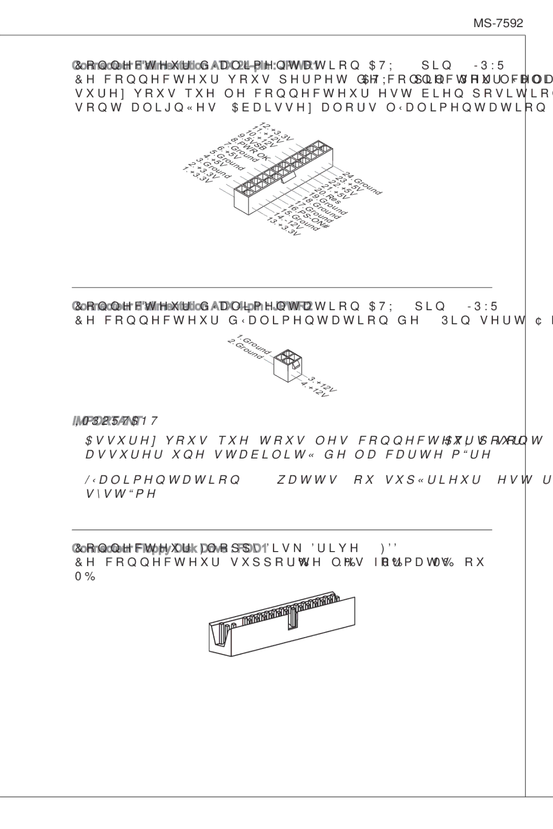 MSI G41M-P23 manual Ground K GroundV 22. +5 