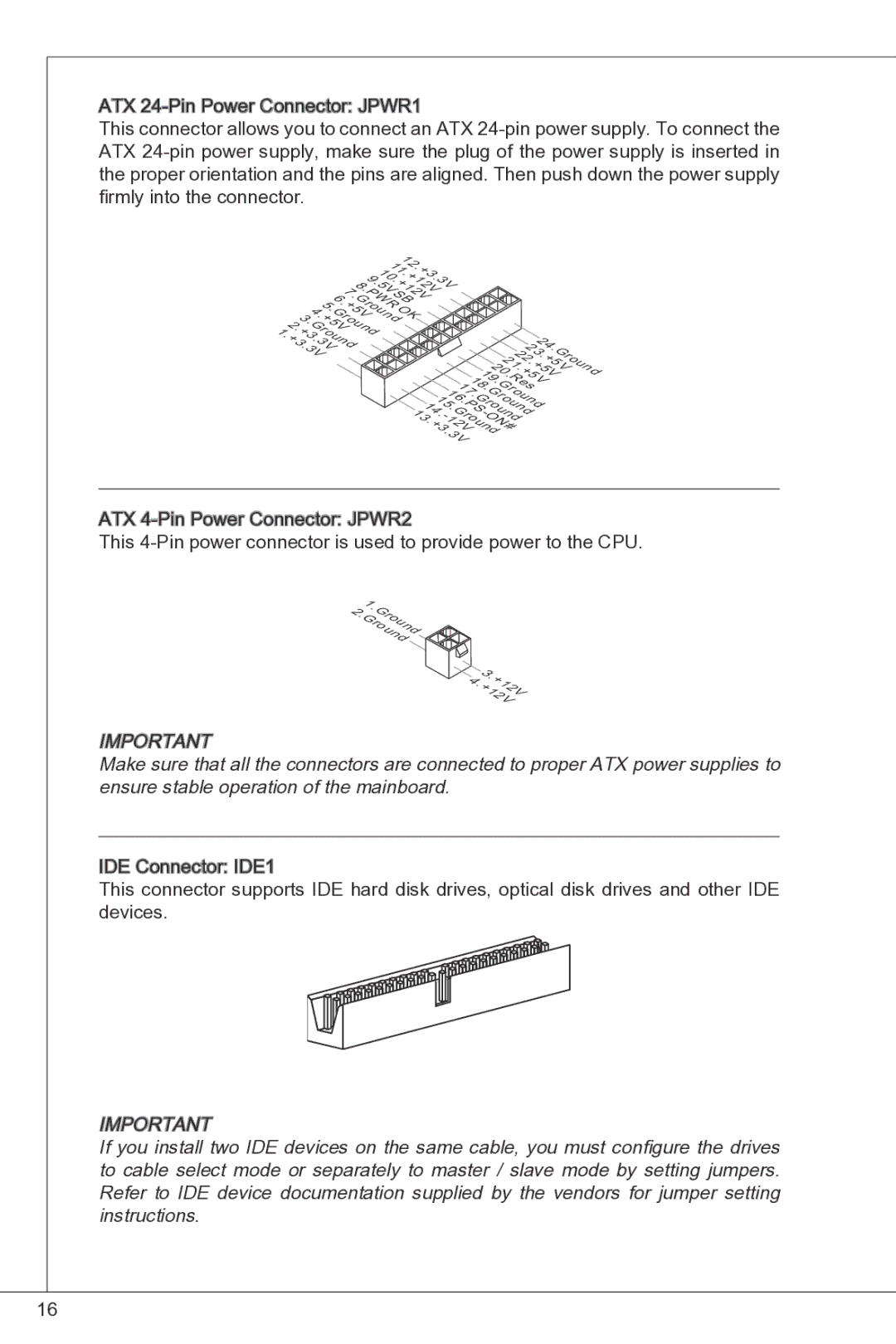 MSI G41M-P33 Combo manual PW5VSB 