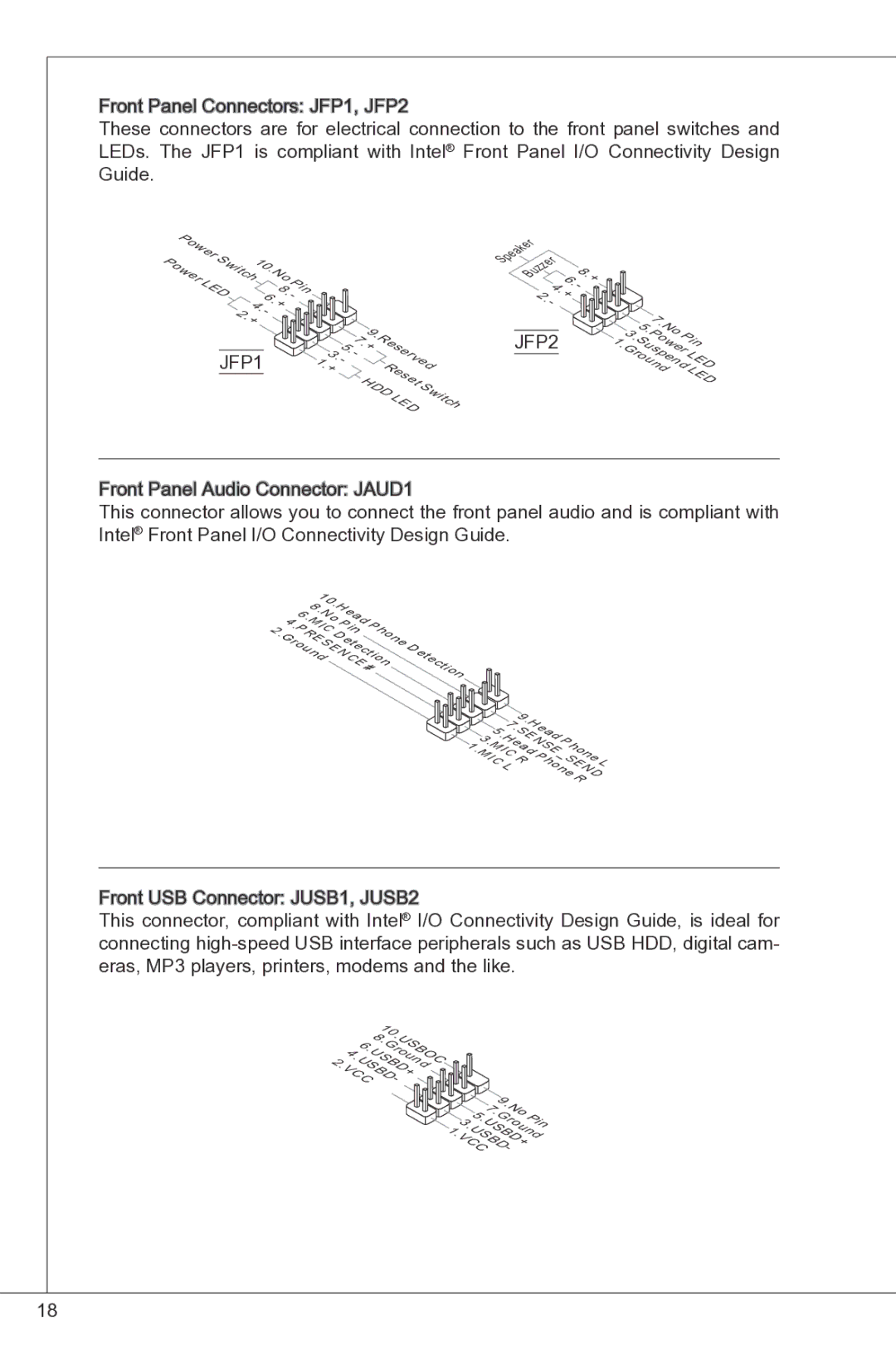 MSI G41M-P33 Combo manual JFP1 