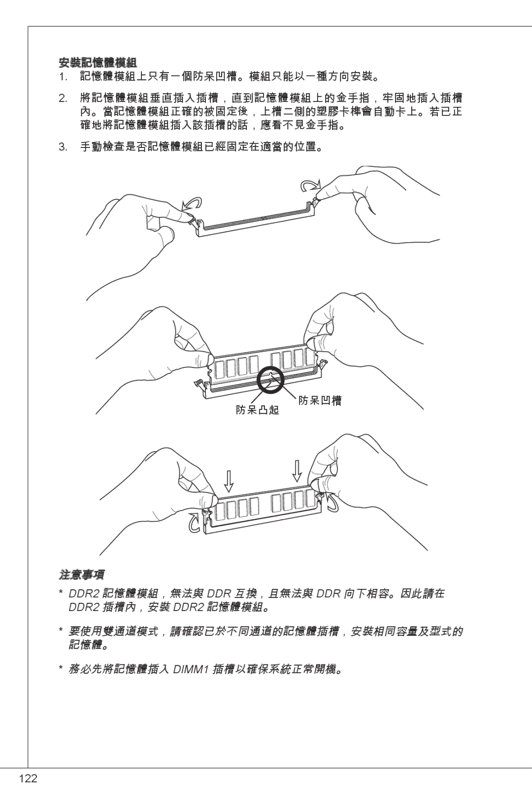 MSI G41M4-F manual 注意事項 