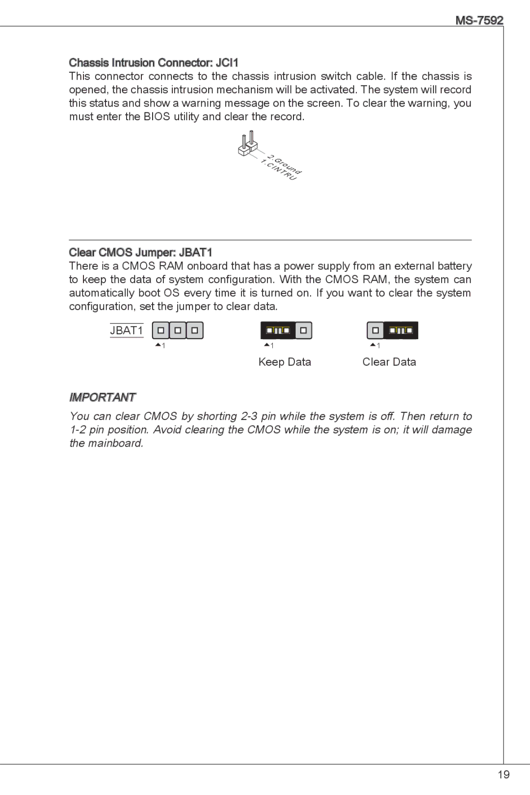 MSI G41M4-F manual JBAT1 