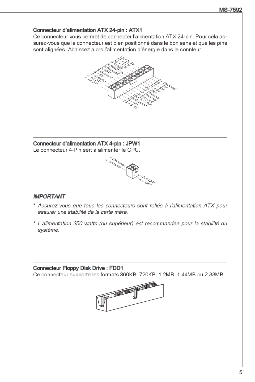 MSI G41M4-F manual PW5VSB 