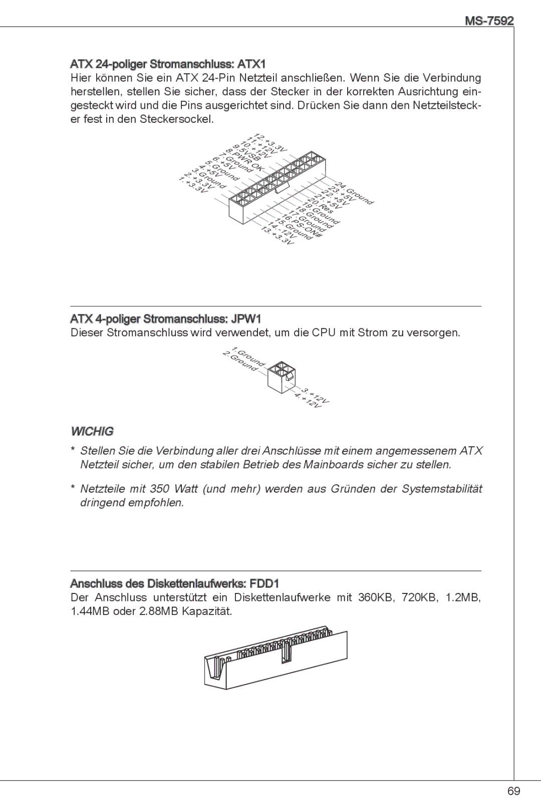 MSI G41M4-F manual PW5VSB 