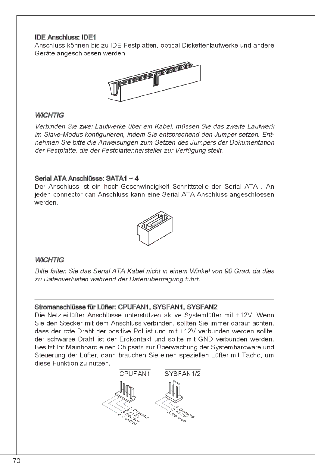 MSI G41M4-F manual Wichtig 