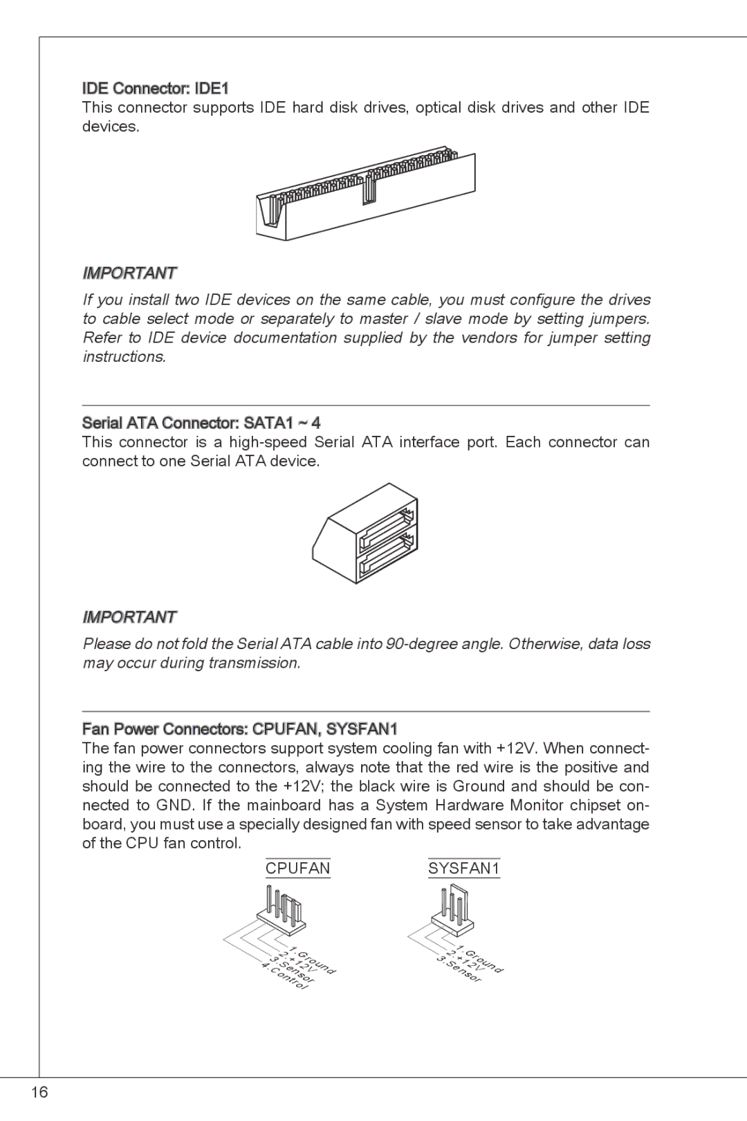 MSI GF615M-P33 manual CPUFANSYSFAN1 