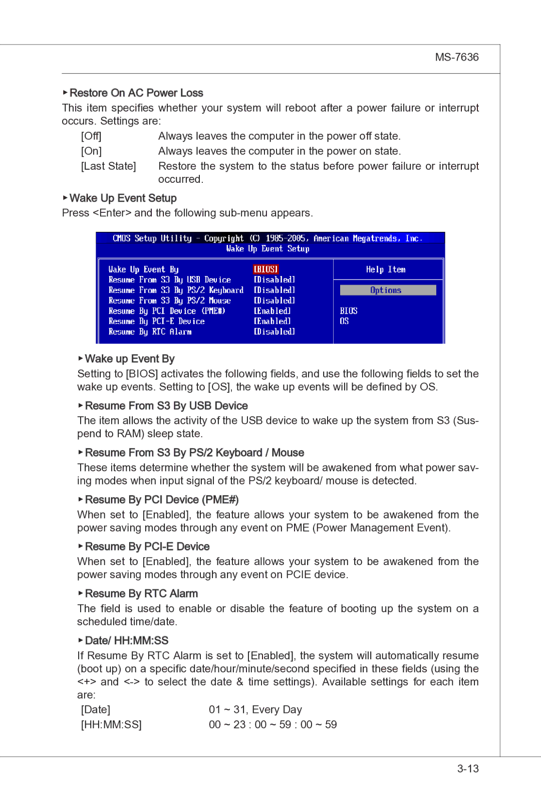 MSI H55M-P33 manual Hhmmss 