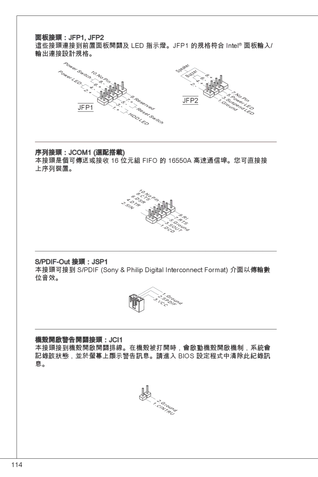 MSI H61M-P23 (B3) manual JFP2 