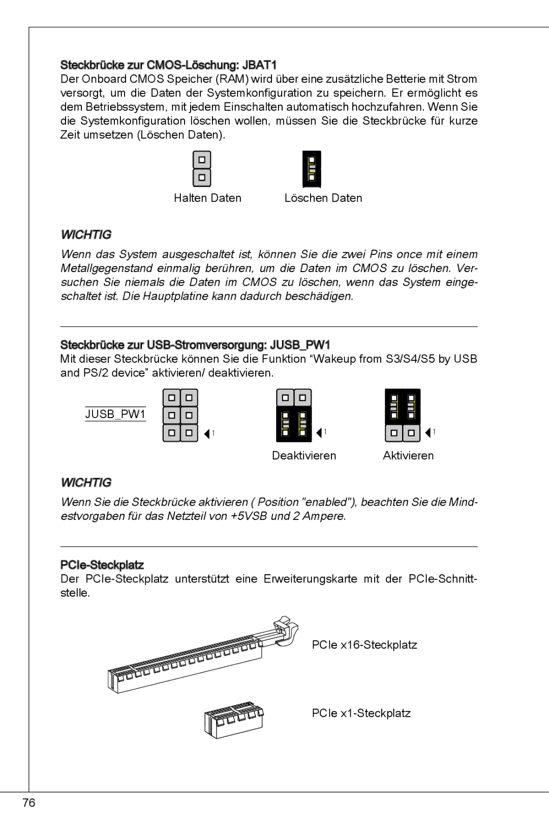 MSI H61M-P31/W8 manual Deaktivieren Aktivieren 