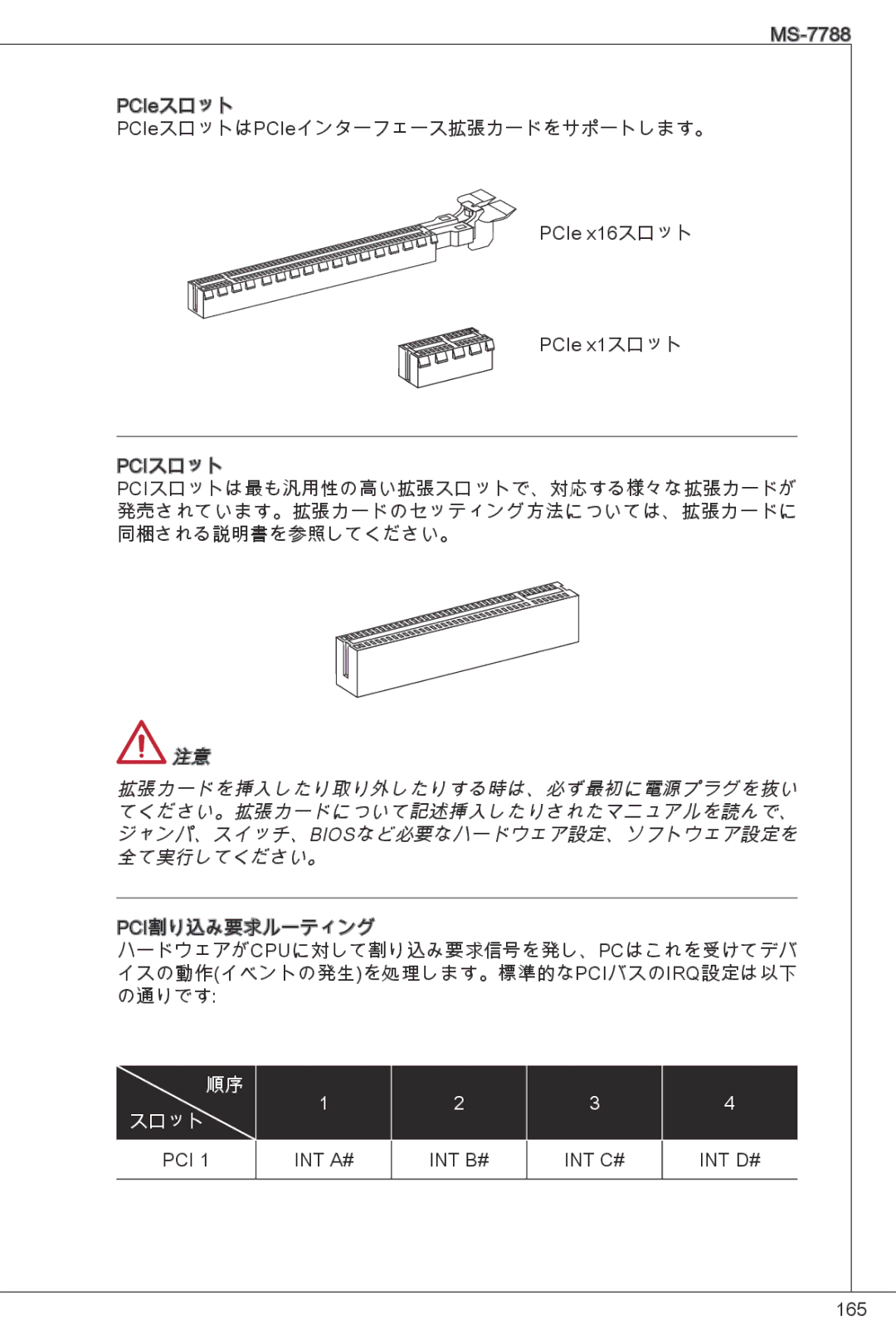 MSI H61M-P32/W8 manual スロット 