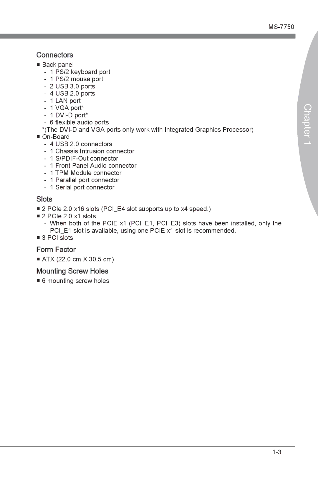 MSI H67A-G43 (B3) manual Chapter 