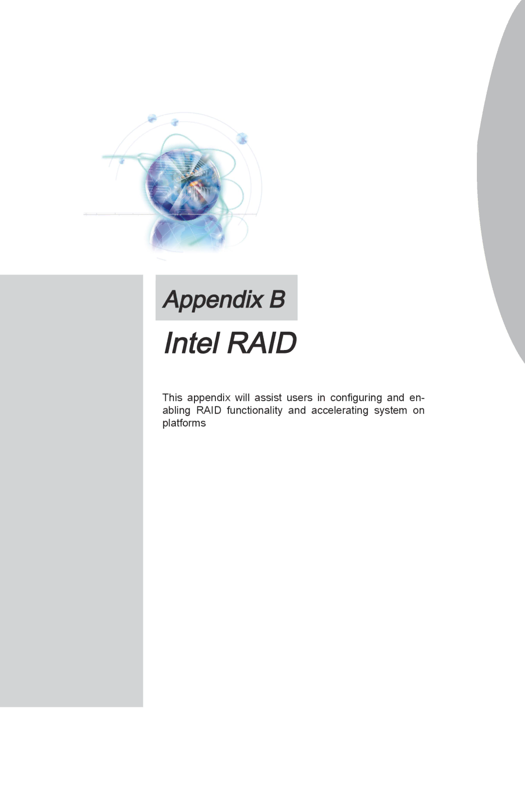 MSI H67A-G43 (B3) manual Intel RAID 