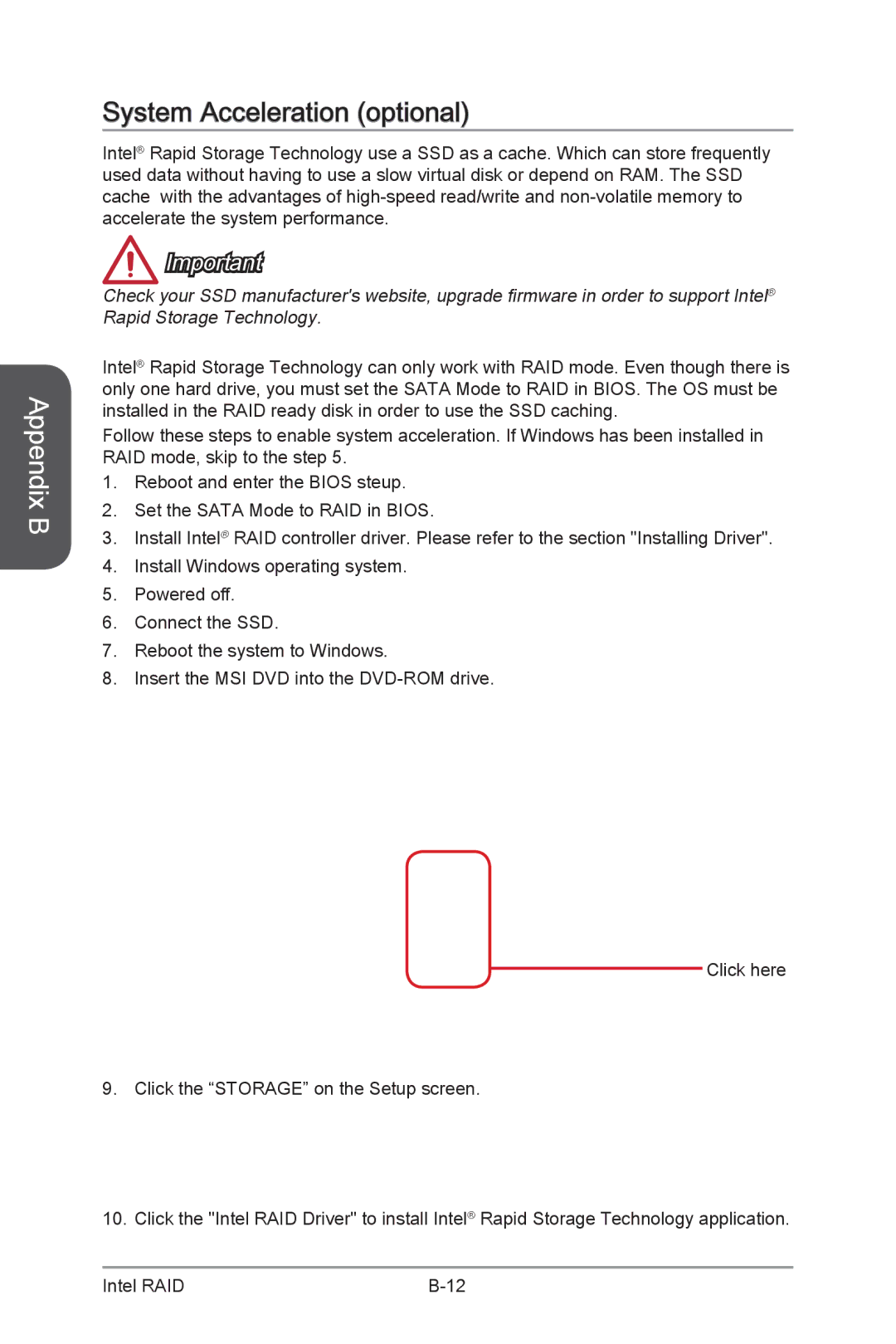 MSI H87M-G43 manual System Acceleration optional 