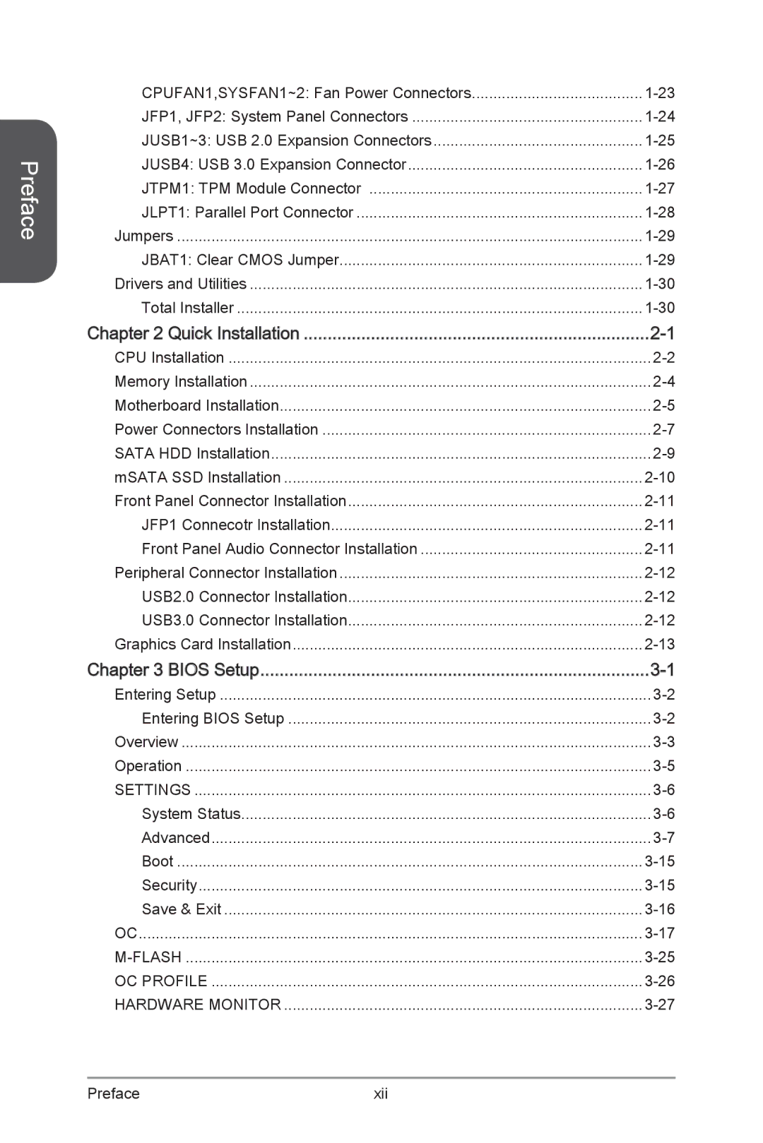 MSI H87M-G43 manual Quick Installation, OC Profile Hardware Monitor 