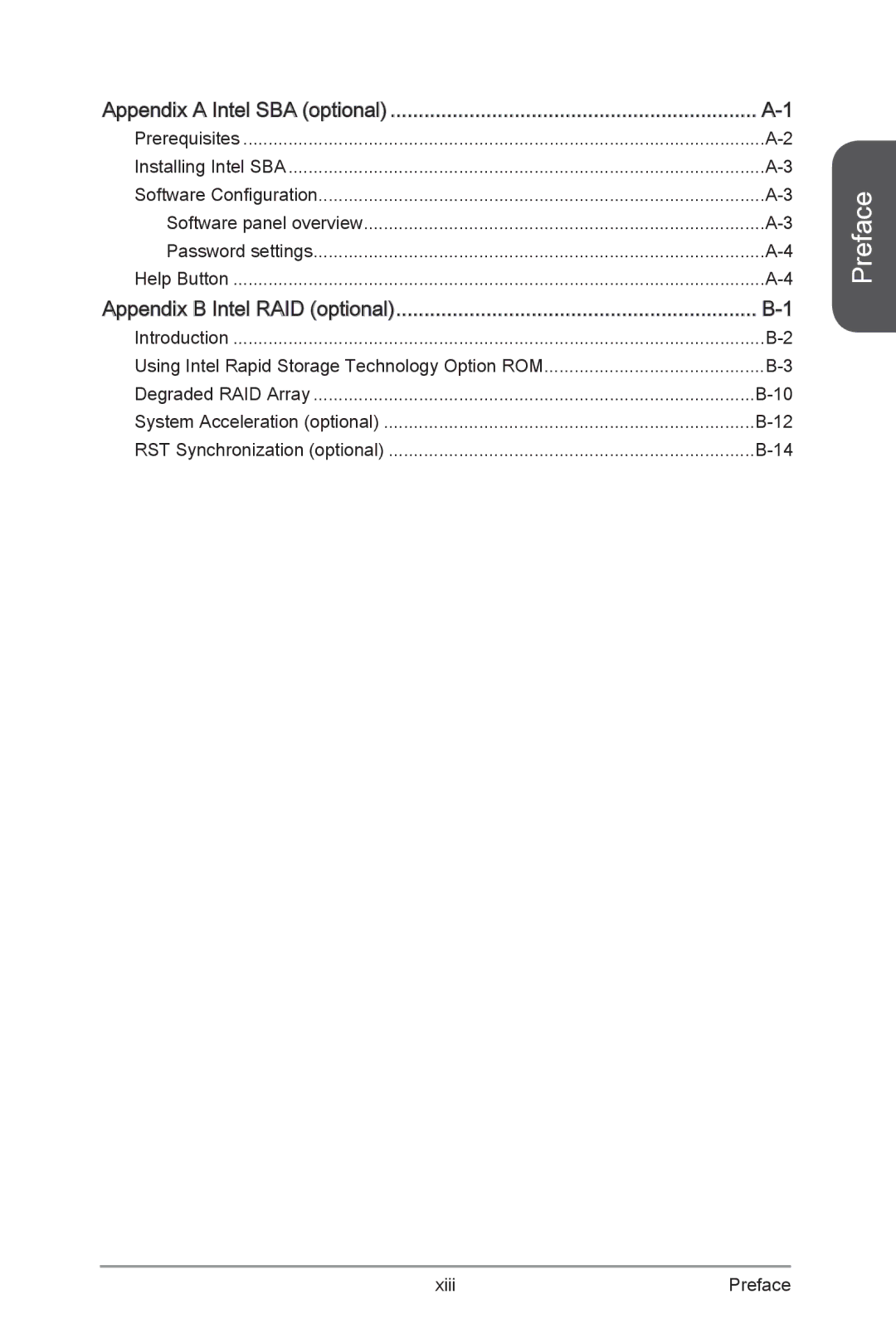 MSI H87M-G43 manual Appendix a Intel SBA optional 