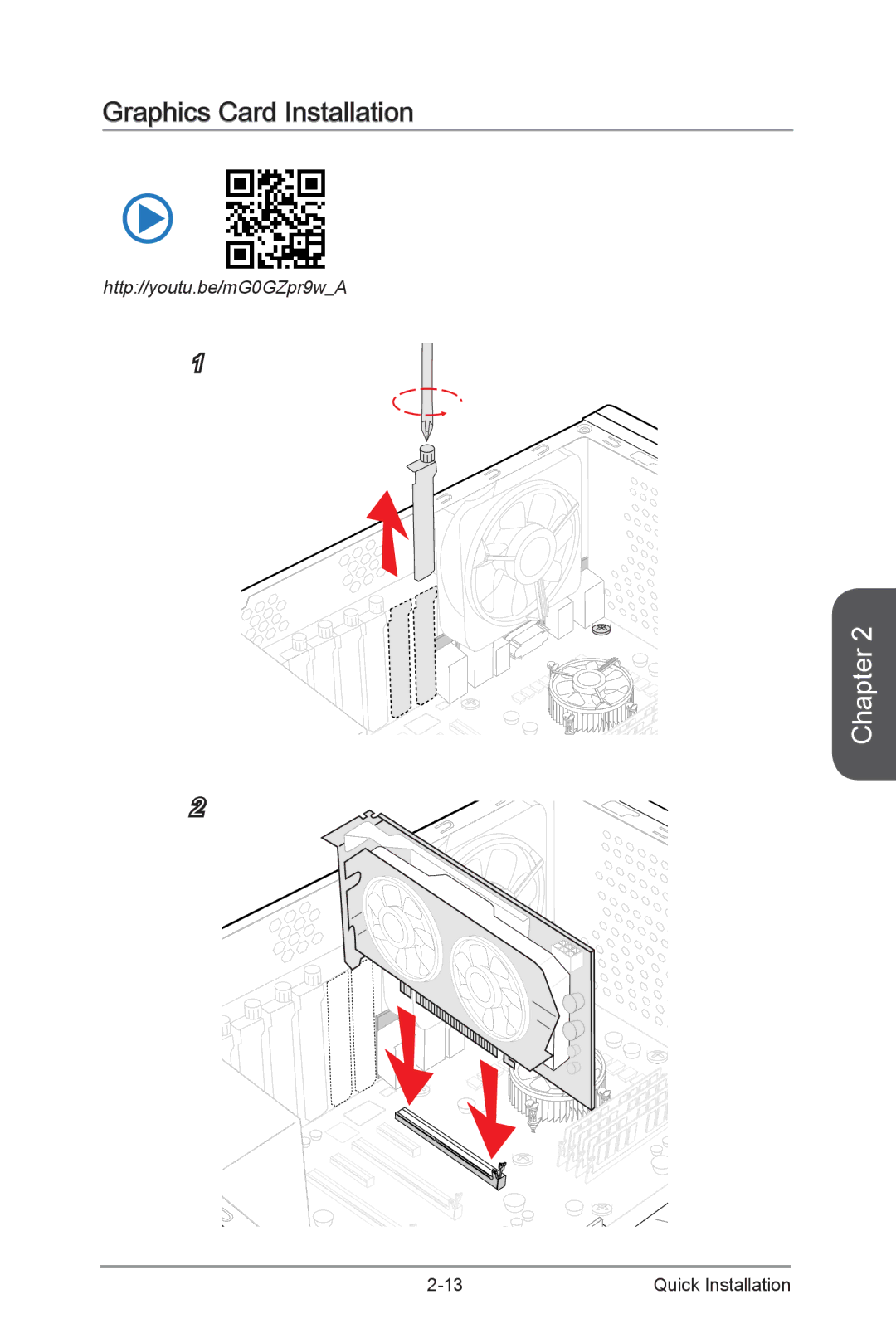 MSI H87M-G43 manual Graphics Card Installation 