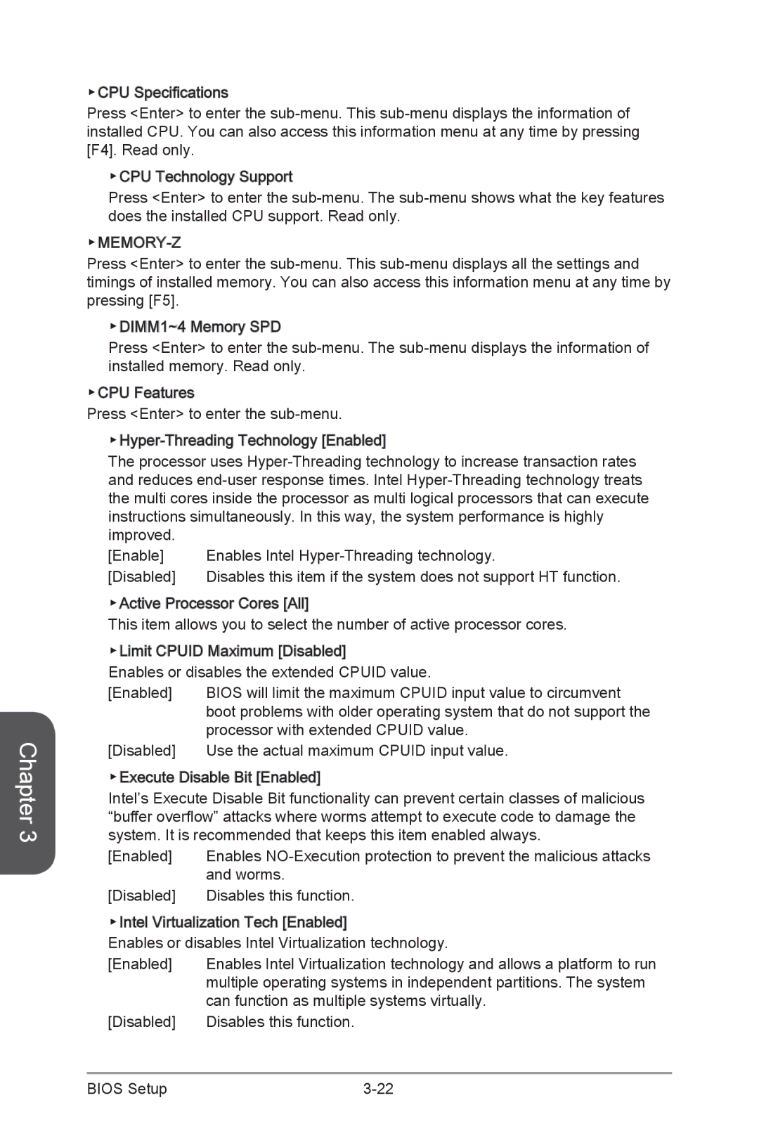 MSI H87M-G43 manual Memory-Z 