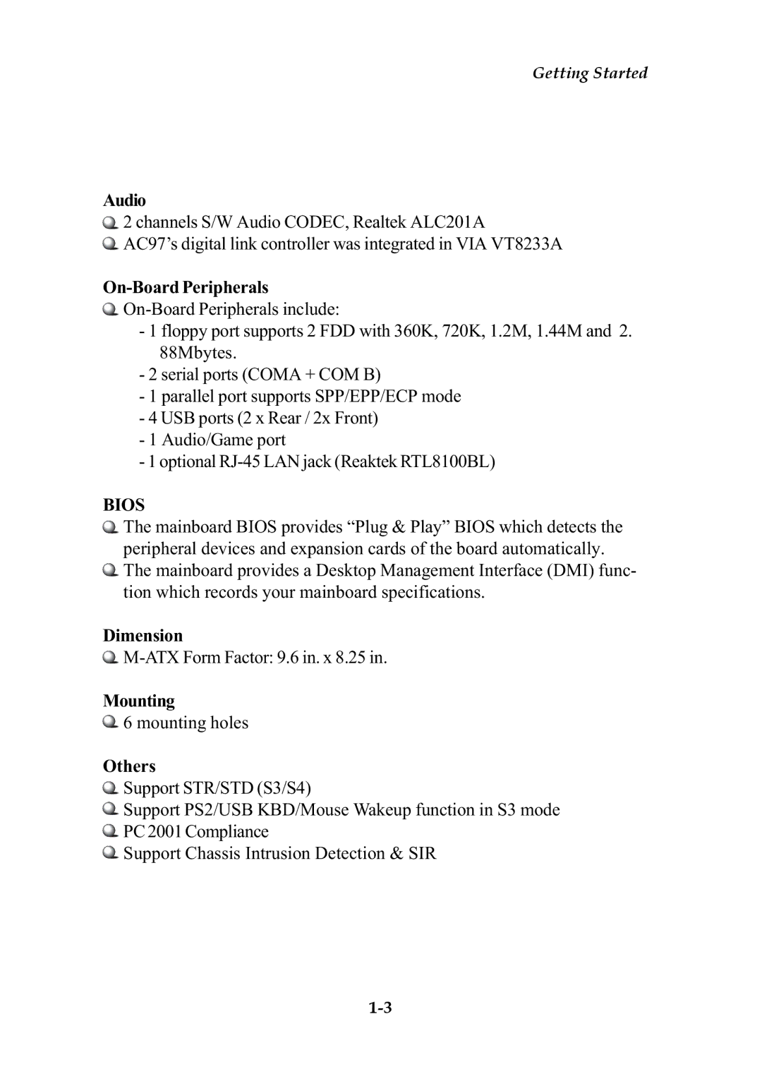 MSI ms-6382 manual Audio, Bios 