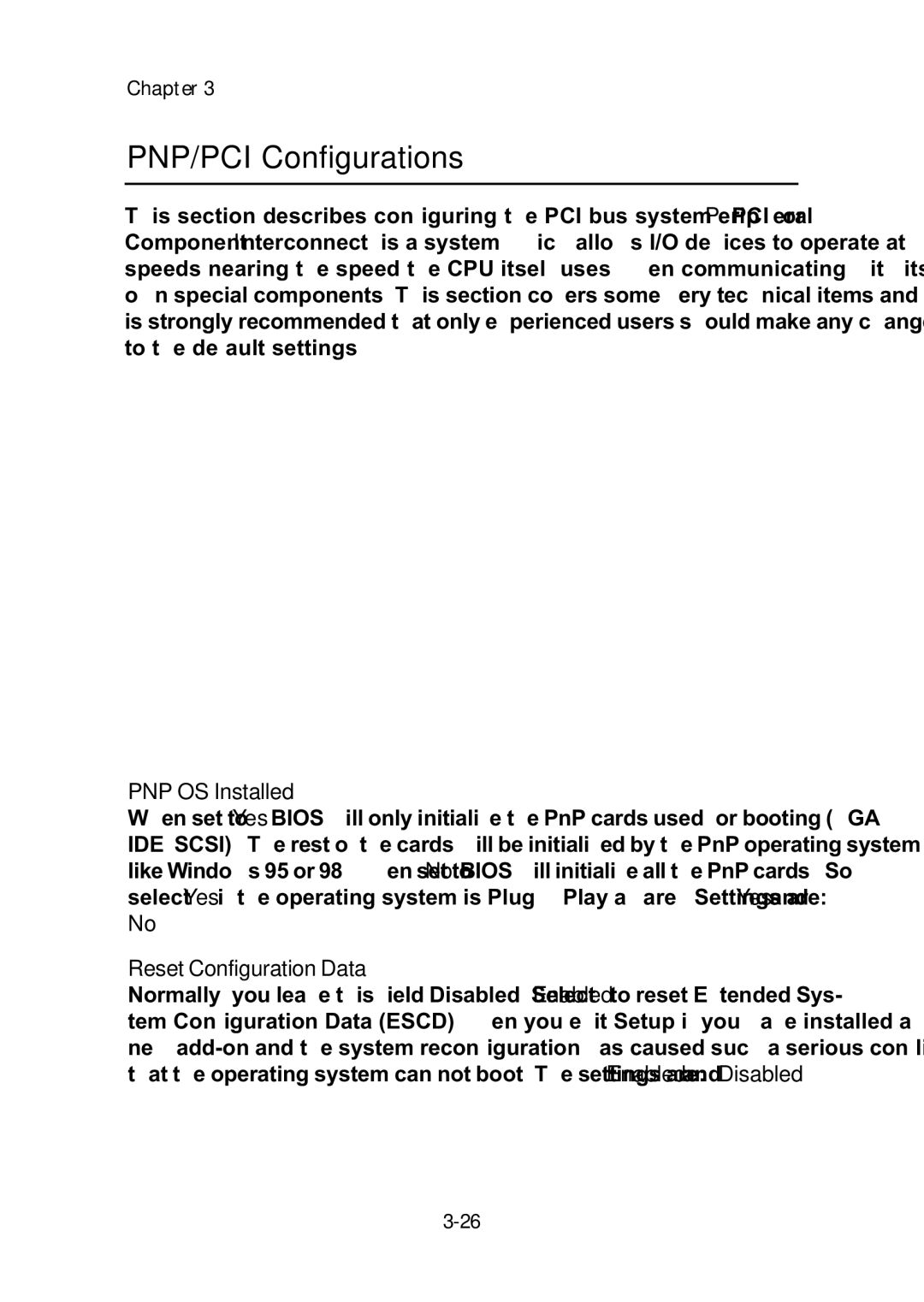 MSI ms-6382 manual PNP/PCI Configurations 