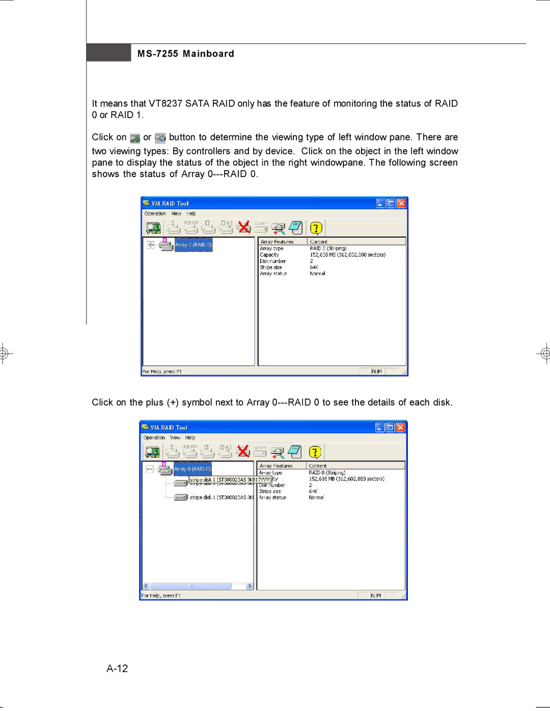 MSI manual MS-7255 Mainboard 