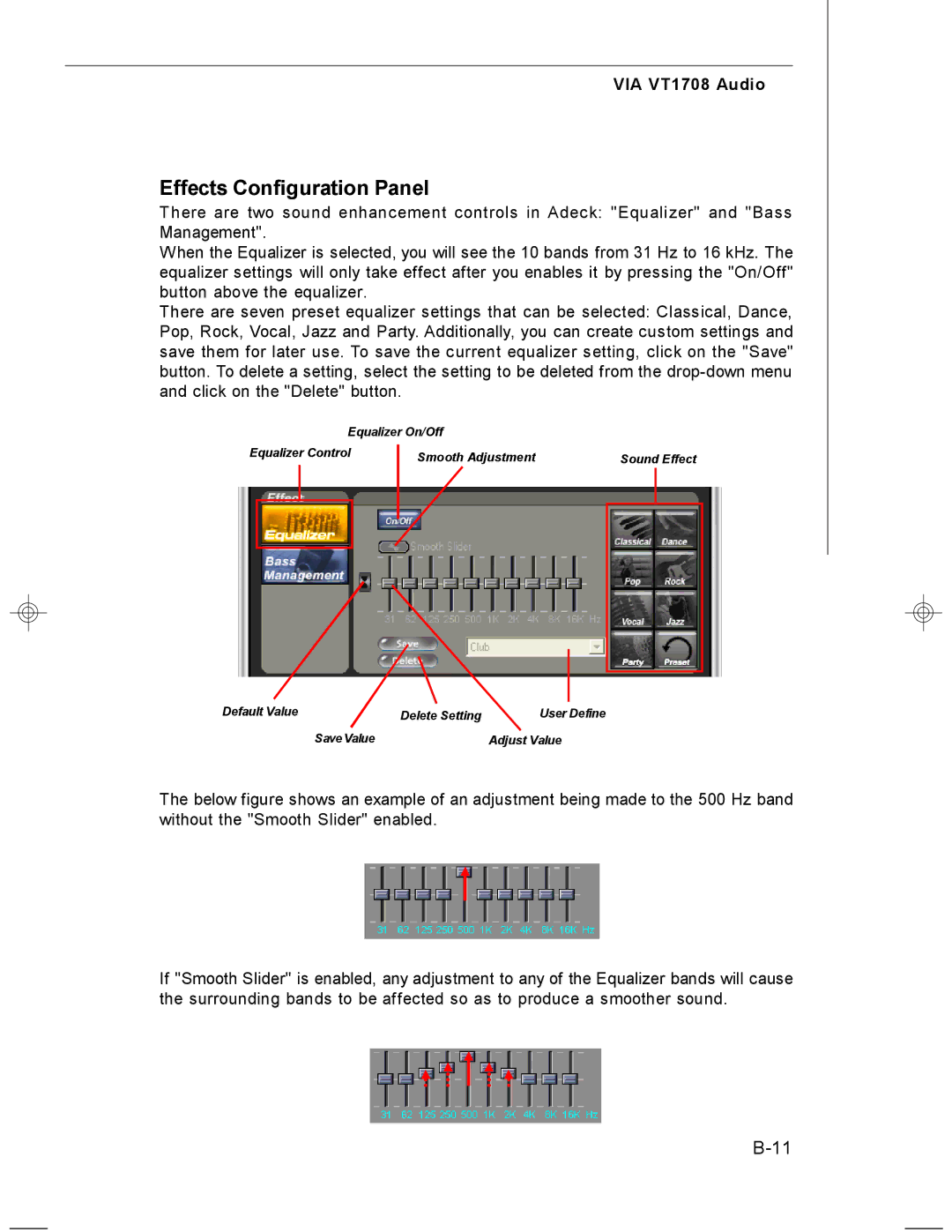 MSI MS-7255 manual Effects Configuration Panel 