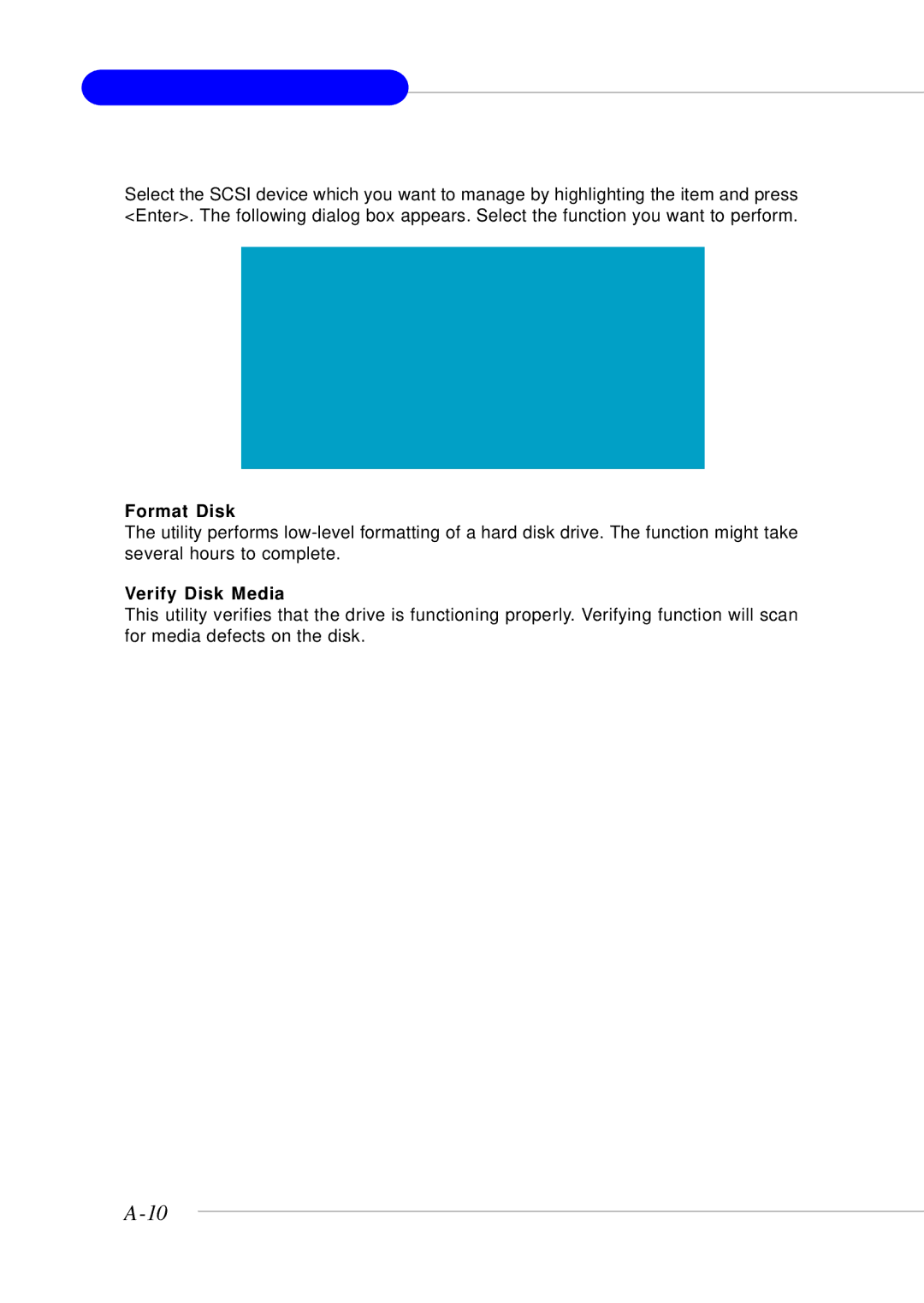 MSI MS-9246 manual Format Disk, Verify Disk Media 