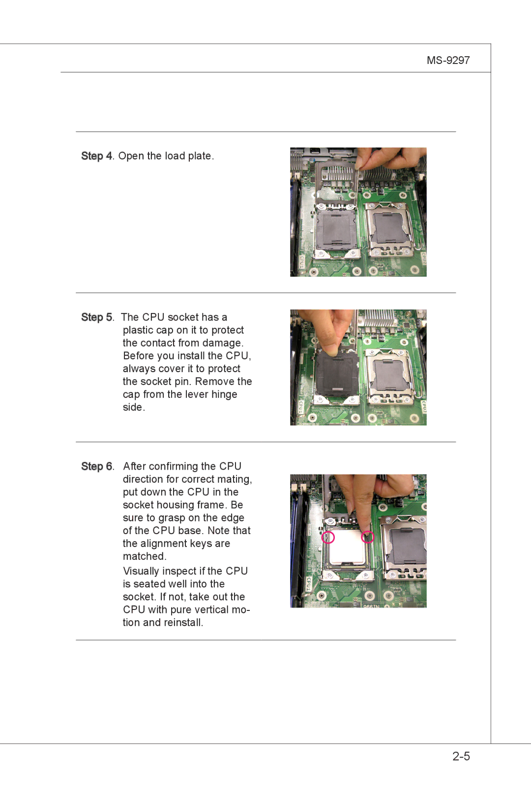 MSI MS-9297 manual 