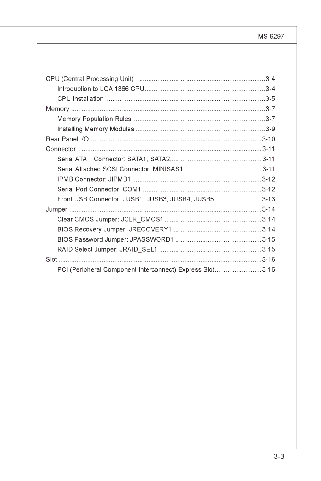 MSI MS-9297 manual Introduction to LGA 1366 CPU CPU Installation 