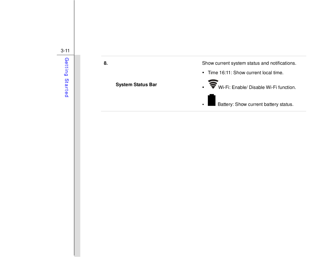 MSI MS N7Y2 manual System Status Bar 