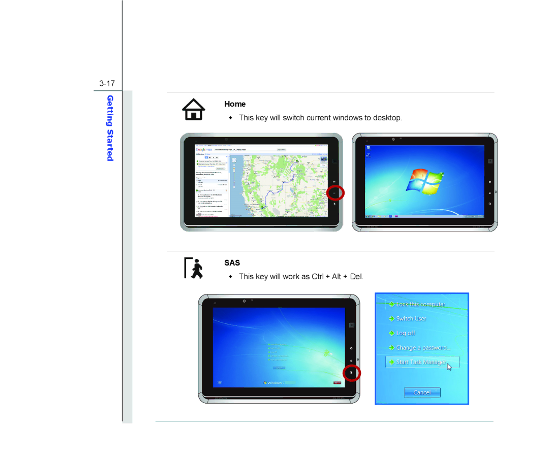 MSI MSI WindPad 110W-014US manual Š This key will switch current windows to desktop 