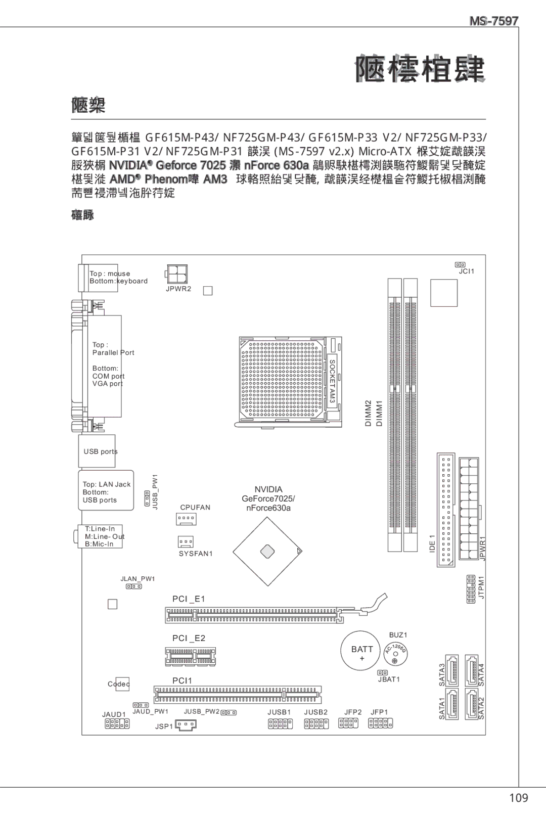 MSI NF725GM-P43 manual 简体中文 