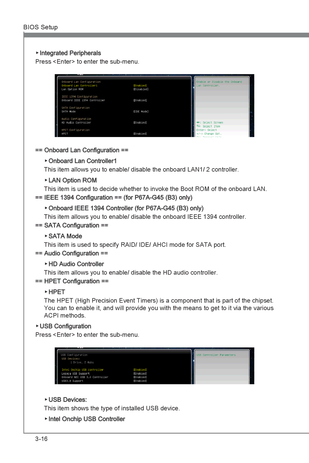 MSI P67A-G43 (B3) manual Hpet 