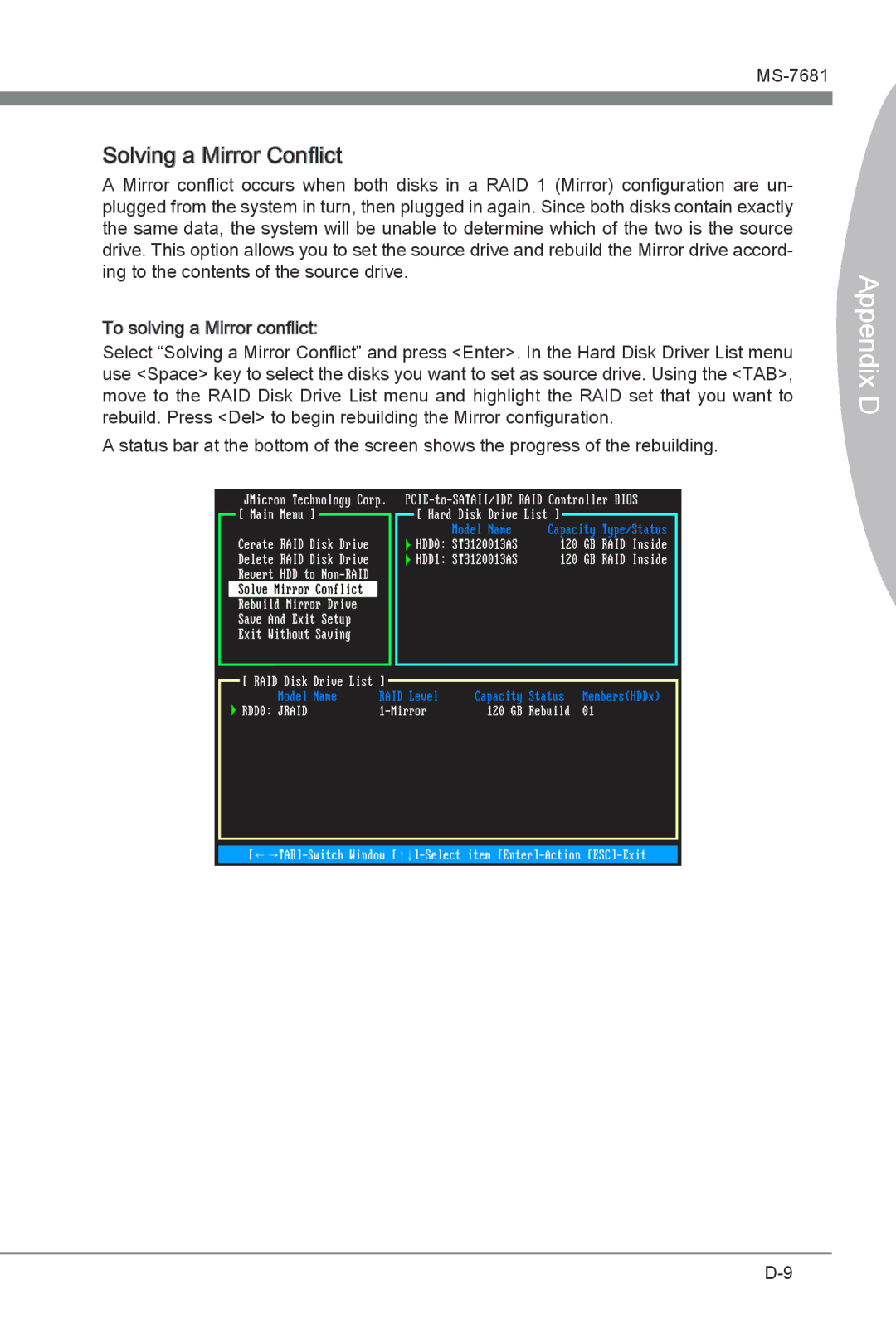 MSI P67A-GD55 (B3) manual Solving a Mirror Conflict 