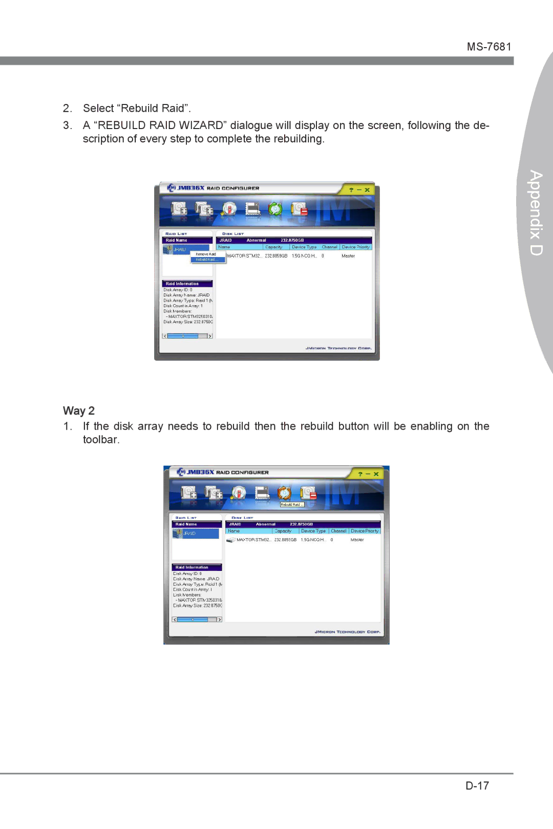 MSI P67A-GD55 (B3) manual Ix D Append 