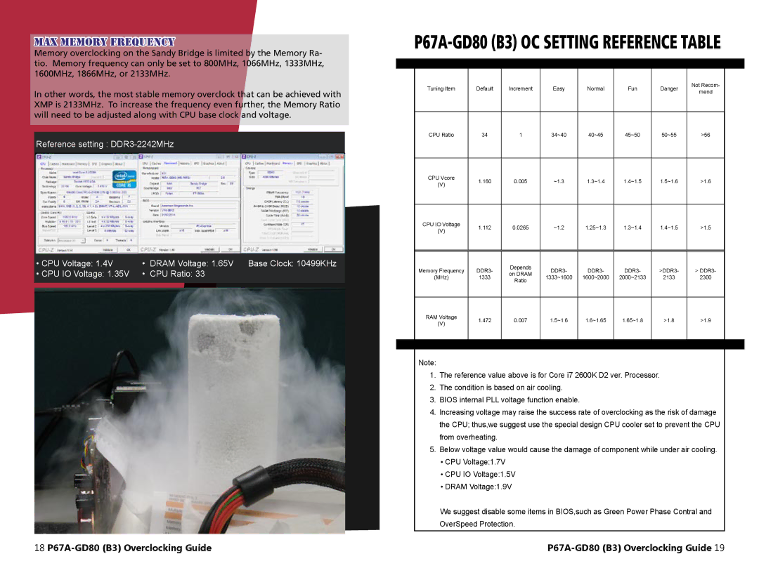 MSI P67A-GD80 (B3) manual P67A-GD80 B3 OC setting reference table 