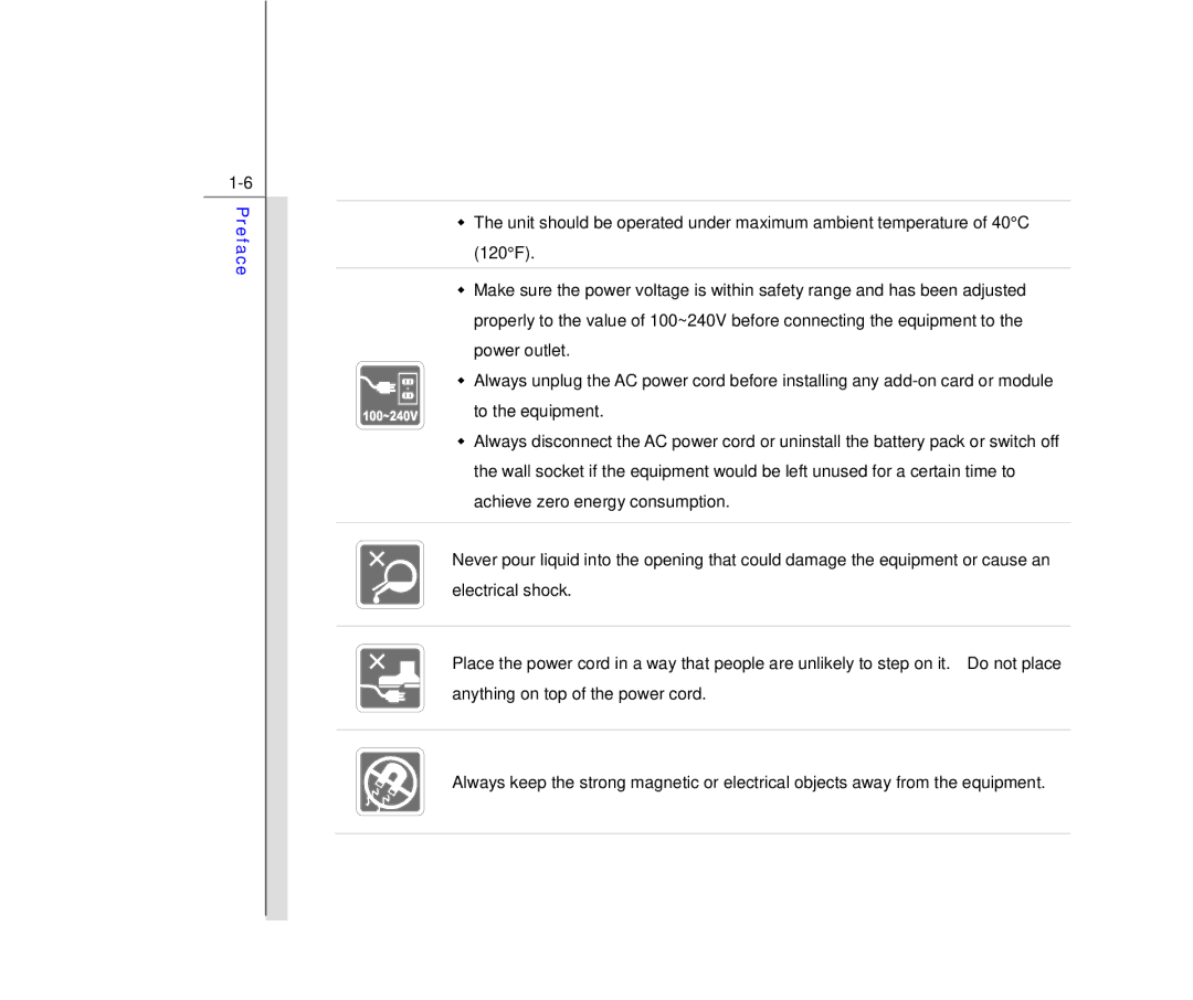 MSI Primo 73K manual Preface 