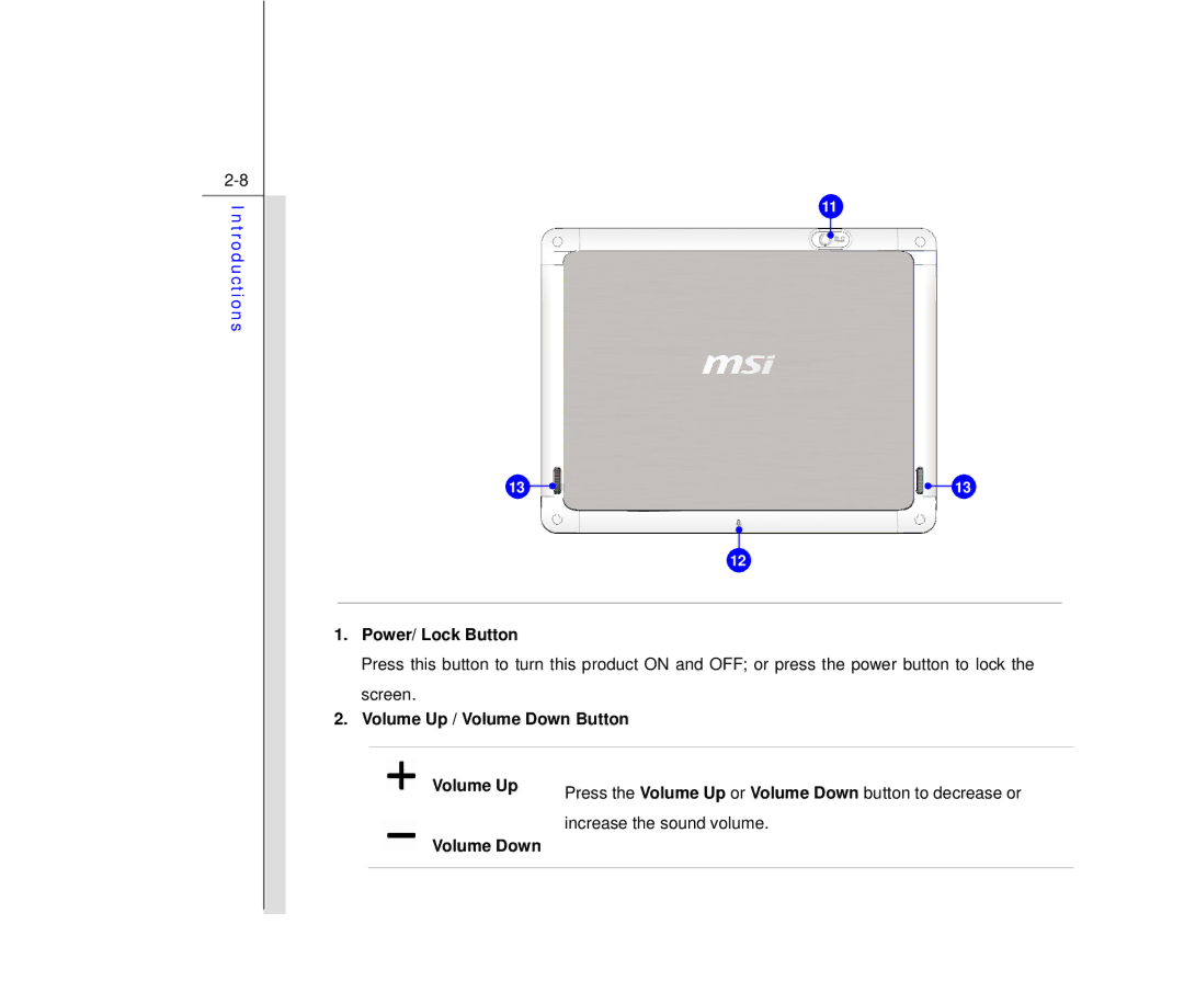 MSI N913, Primo 91 manual Power/ Lock Button 