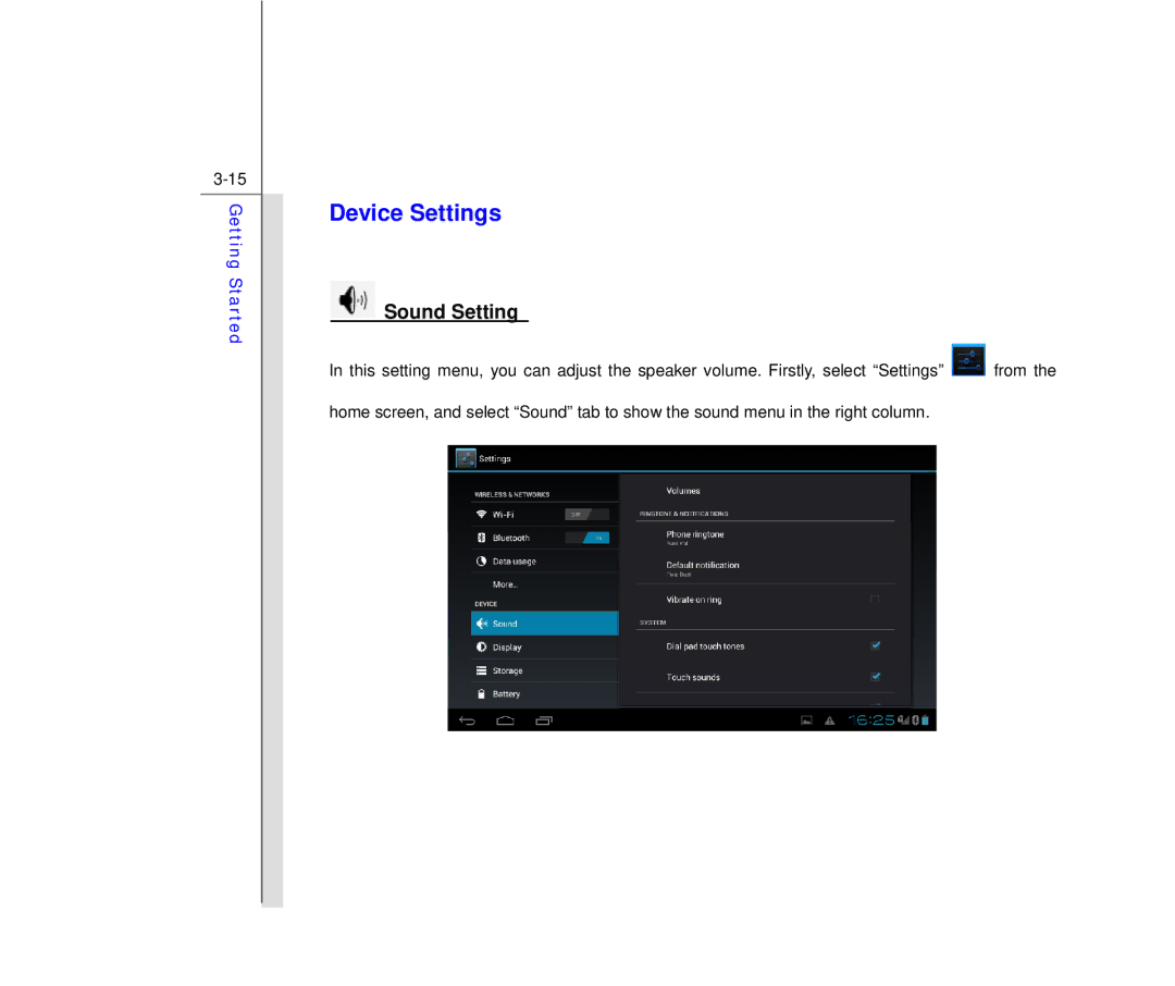 MSI Primo 91, N913 manual Device Settings, Sound Setting 