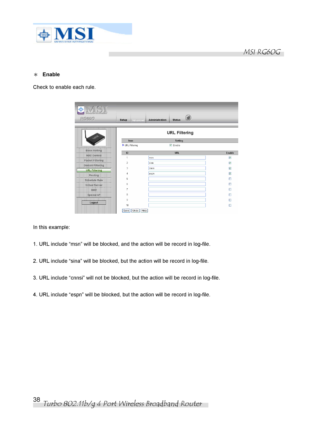 MSI manual MSI RG60G 