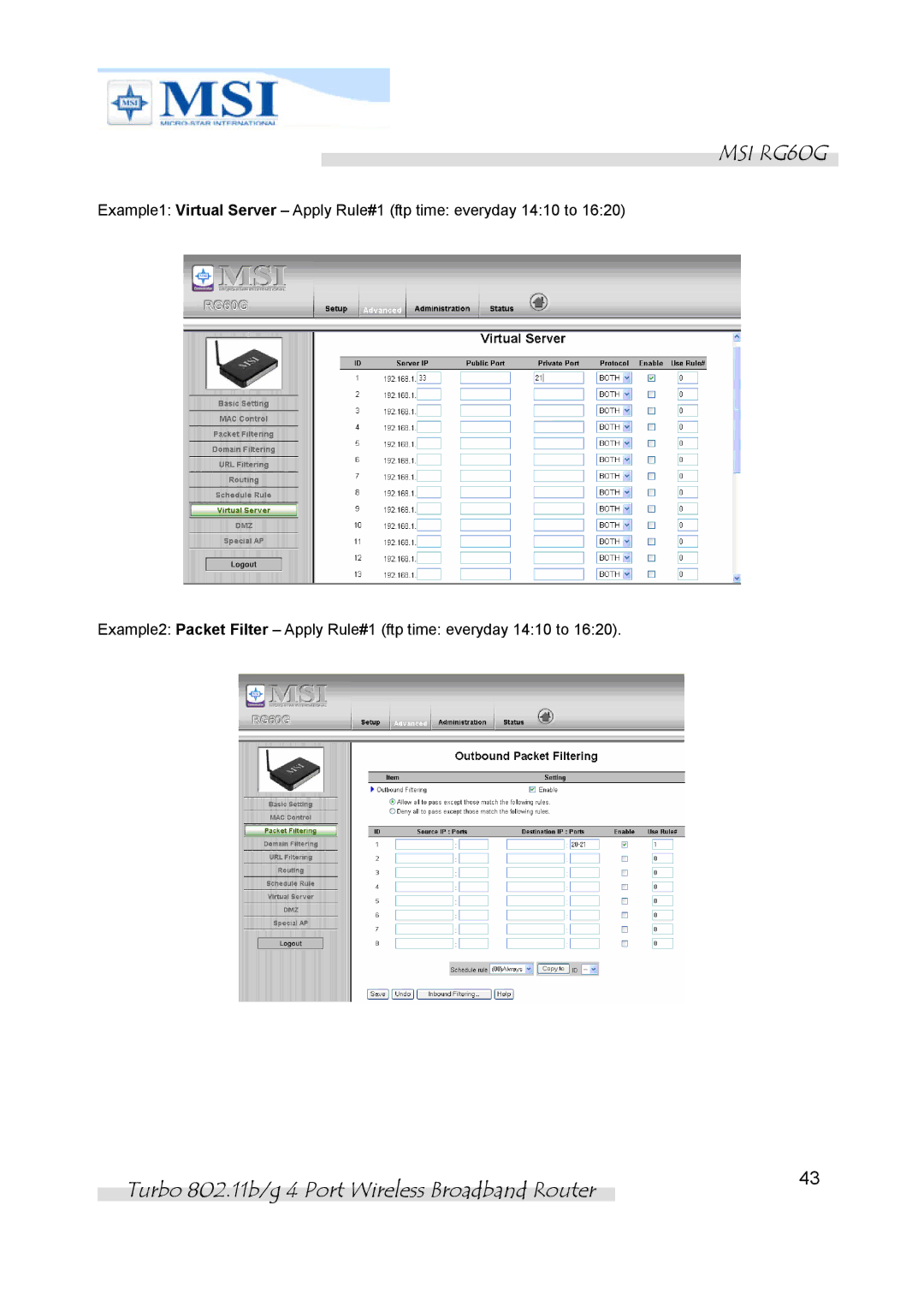 MSI manual MSI RG60G 