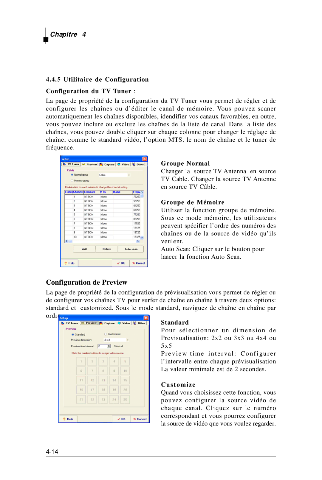 MSI TV@nywhere Plus manual Configuration de Preview 