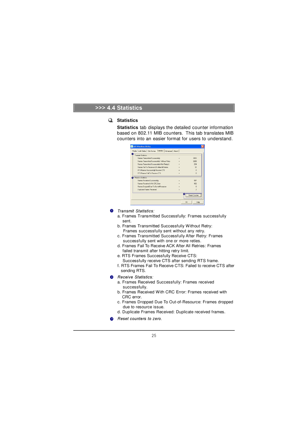 MSI US60G manual Statistics 