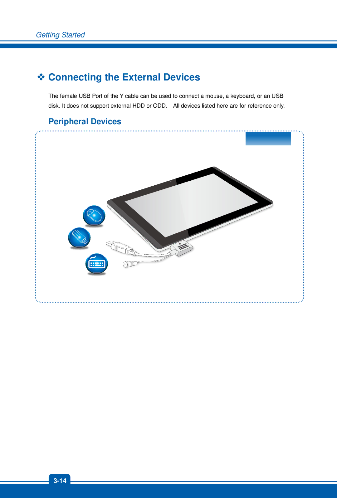 MSI W20 3M manual  Connecting the External Devices, Peripheral Devices 