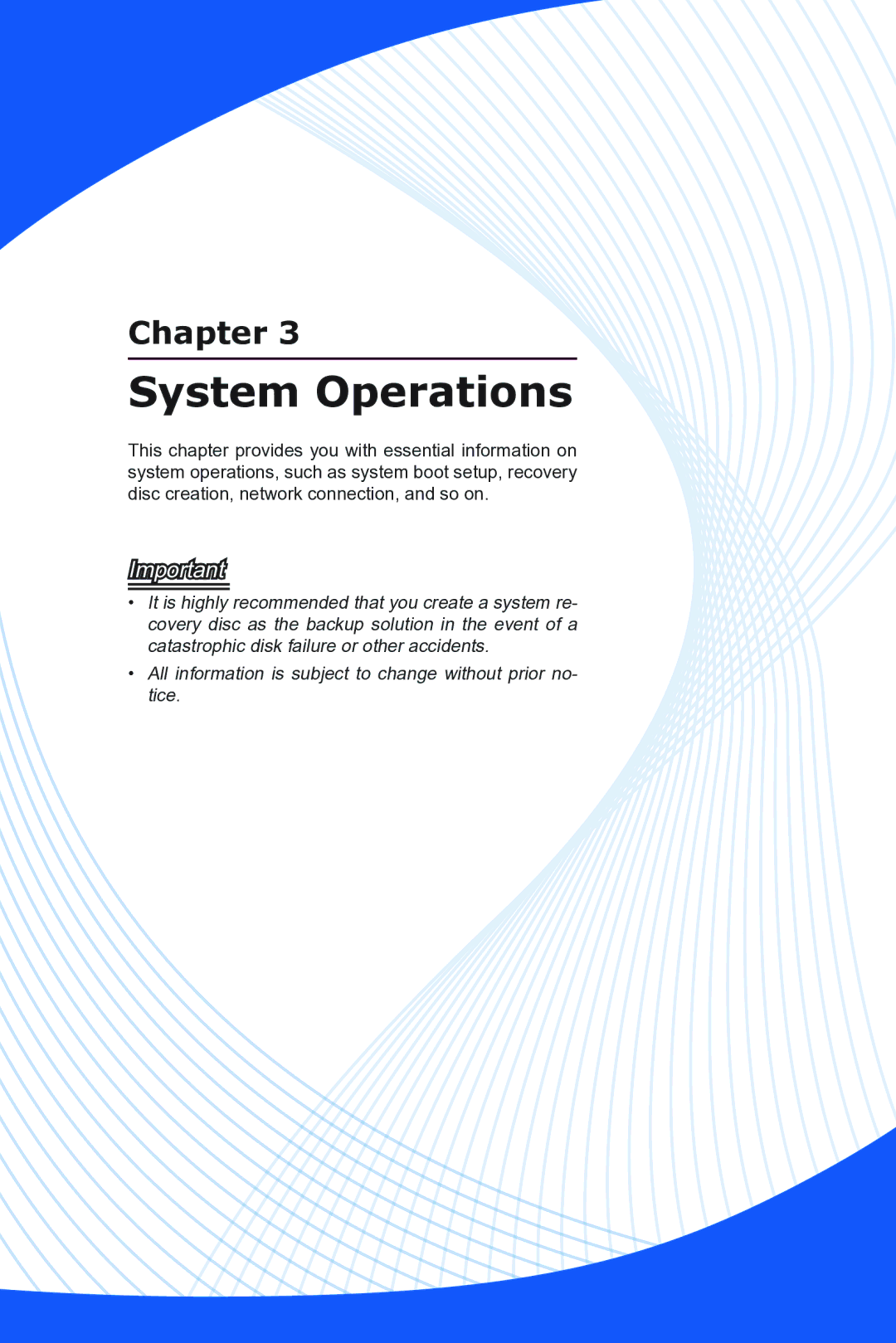 MSI Wind-Top-AE1941 manual System Operations 