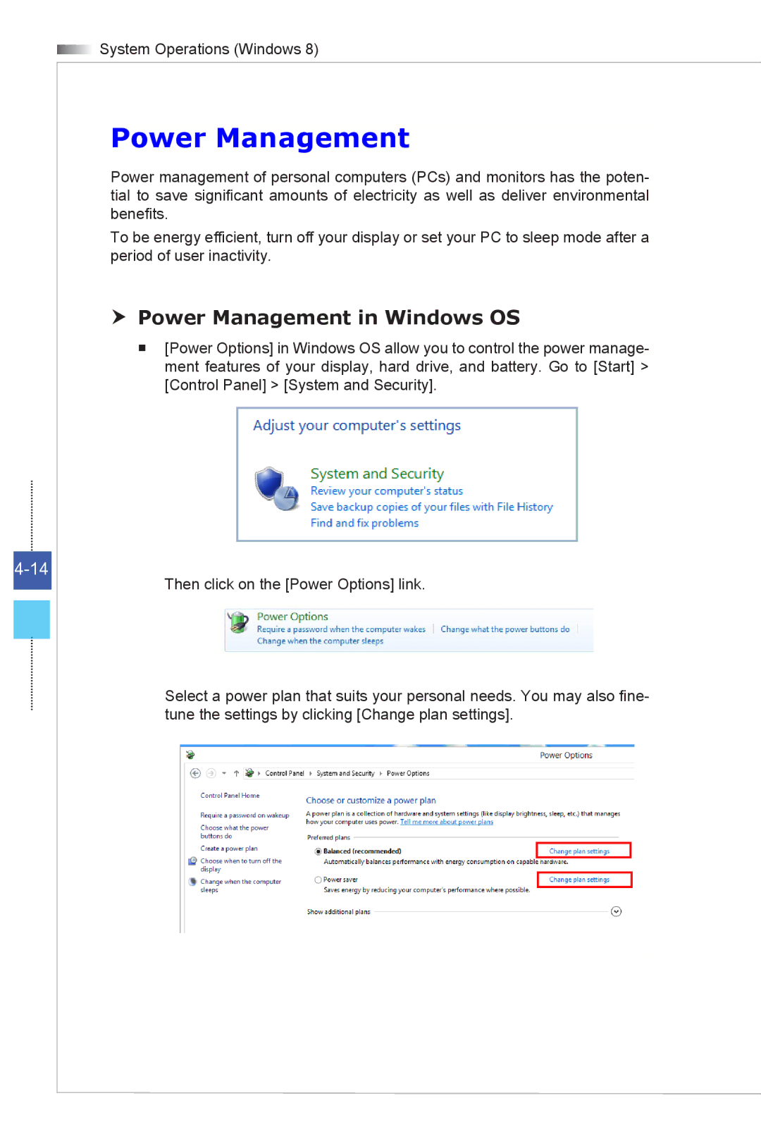 MSI Wind-Top-AE2051 manual Power Management 