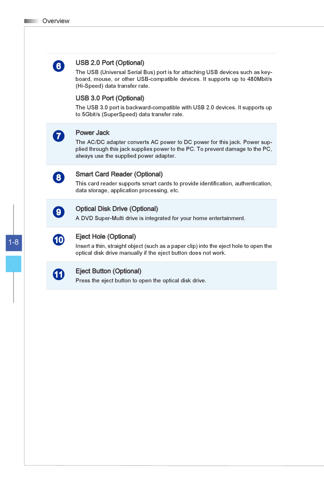 MSI Wind-Top-AP1622 manual Optical Disk Drive Optional 