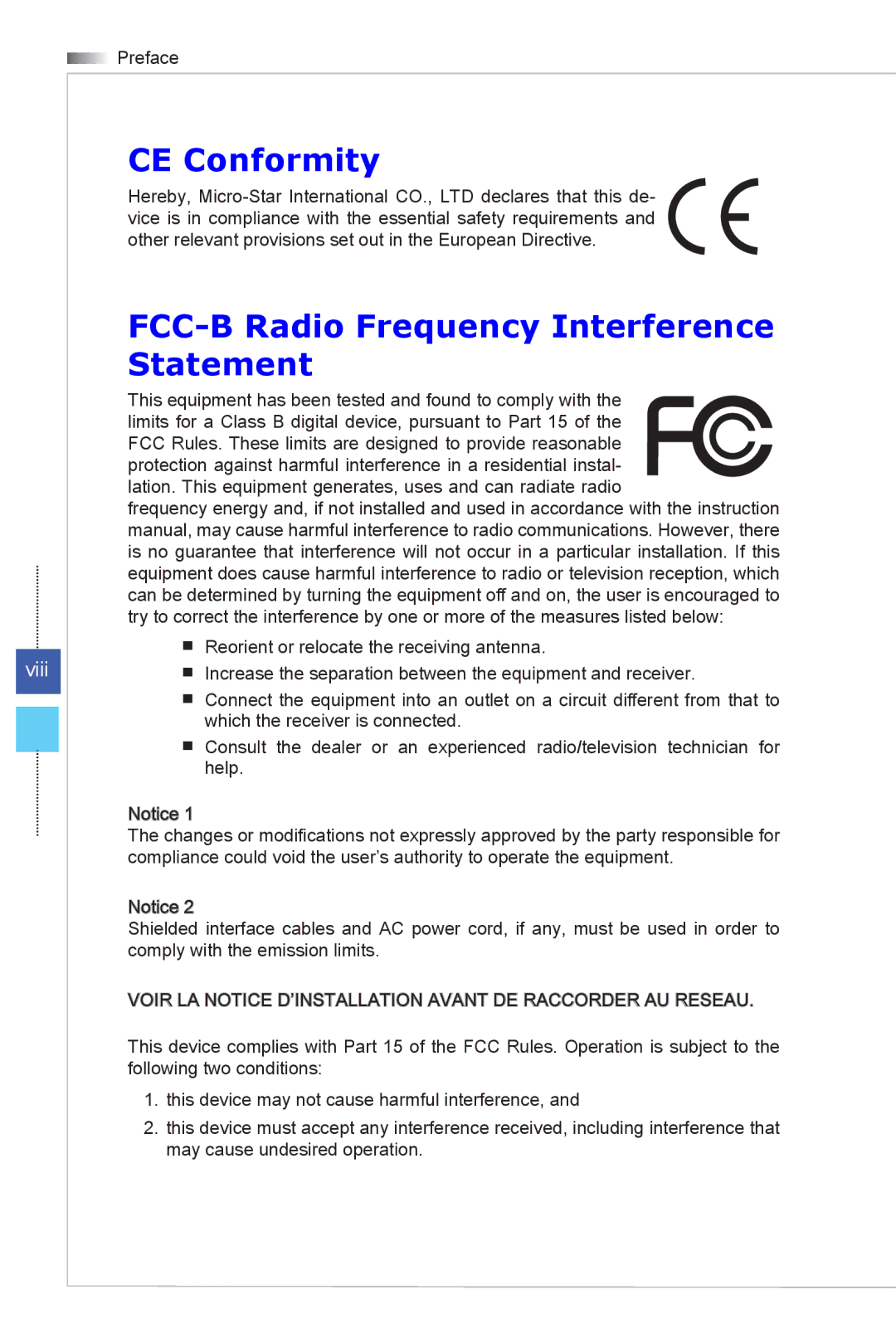 MSI Wind-Top-AP1622 manual CE Conformity FCC-B Radio Frequency Interference Statement 