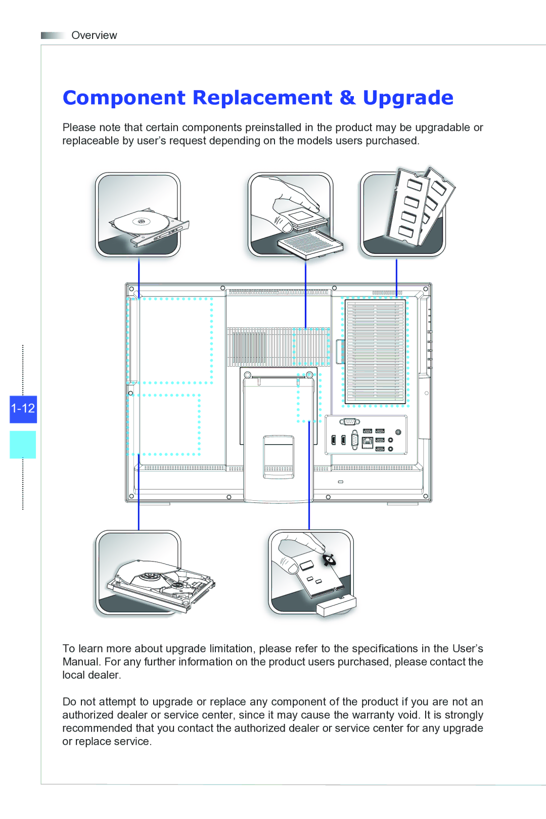 MSI Wind-Top-AP2021 manual Component Replacement & Upgrade 