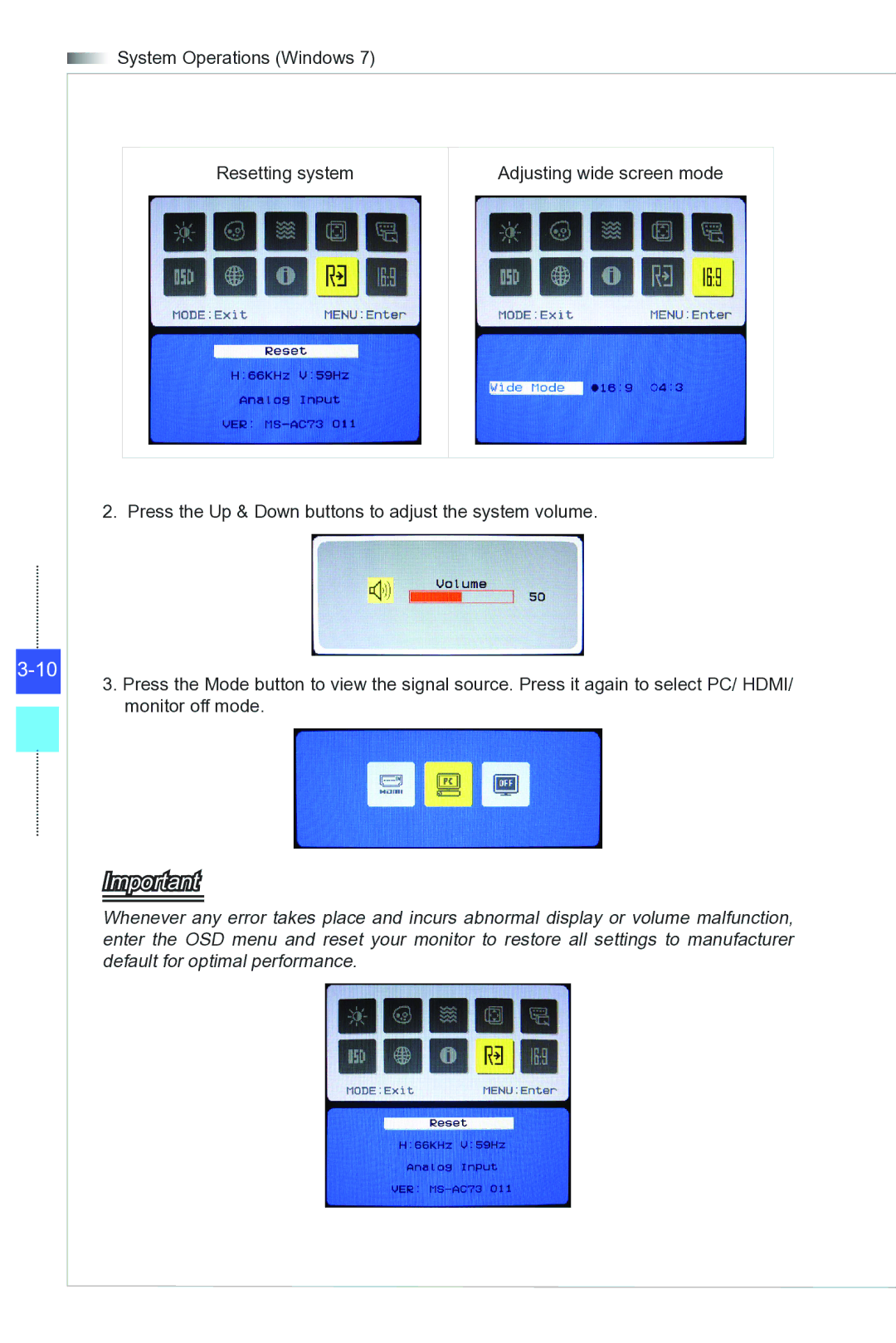 MSI Wind-Top-AP2021 manual Monitor off mode 