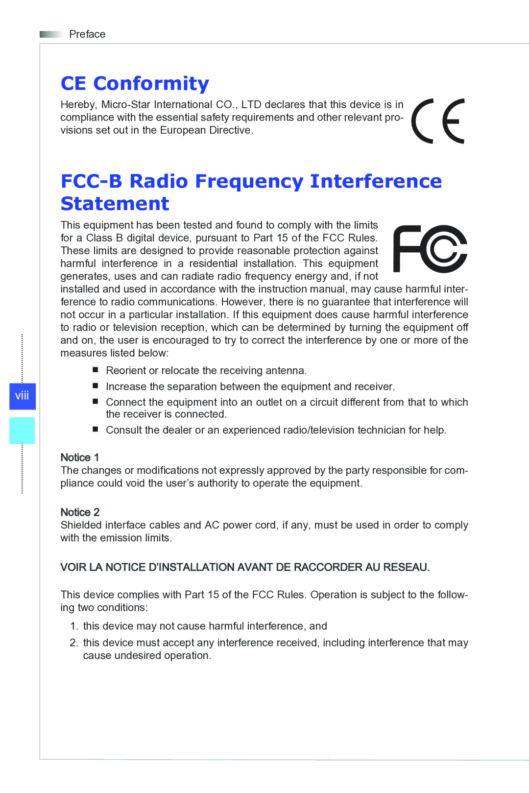 MSI Wind-Top-AP2021 manual CE Conformity FCC-B Radio Frequency Interference Statement 