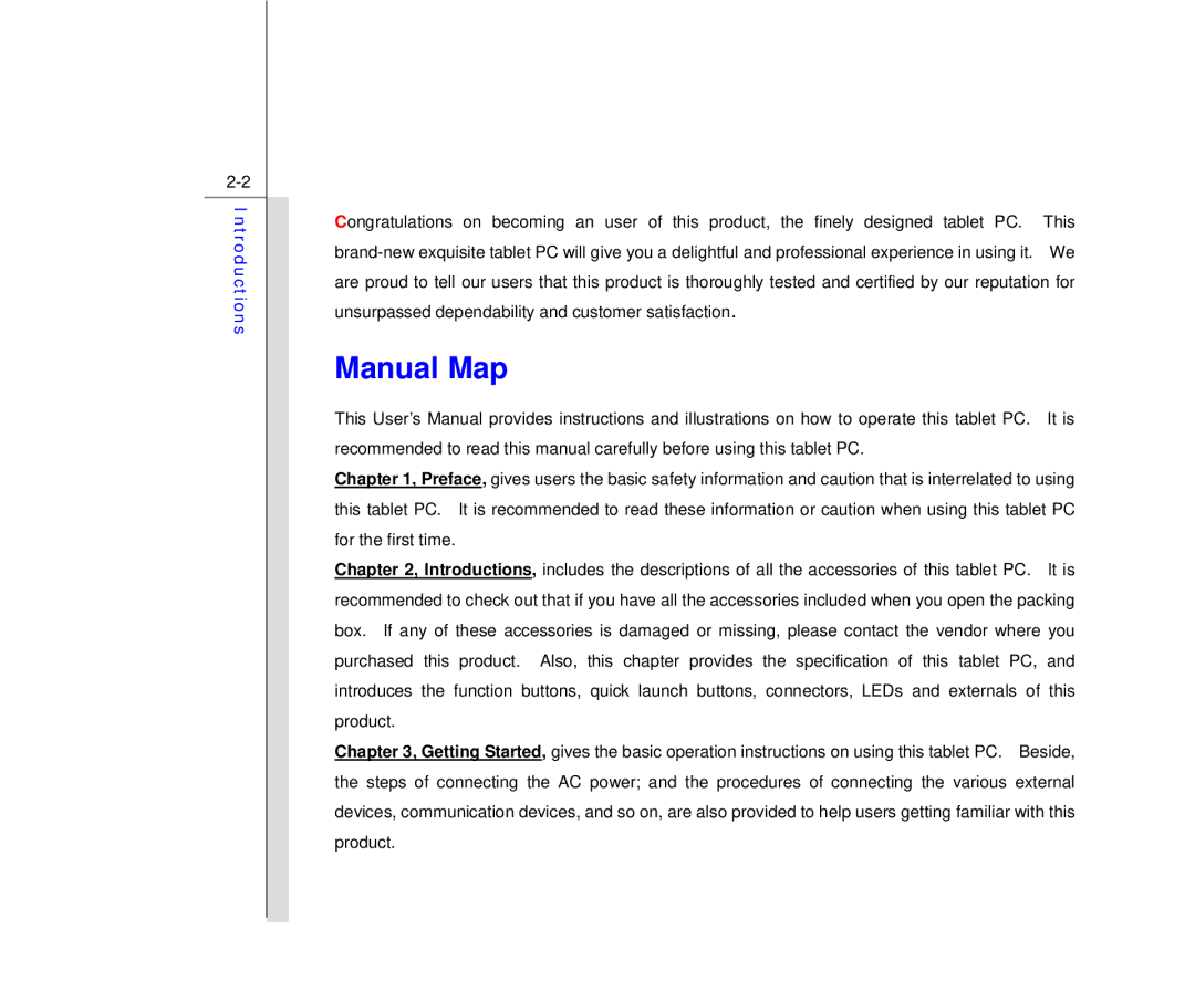 MSI WindPad 110W manual Manual Map 